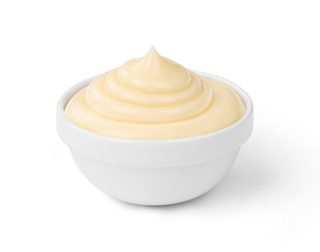 Fototapeta mayonnaise sauce in the bowl