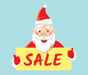 Santa Claus holding poster sale