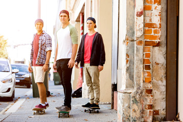 Skateboarding at the street