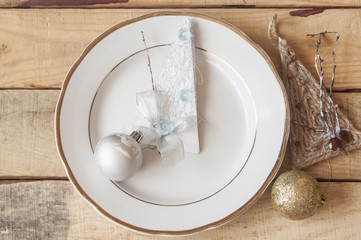 Christmas table decoration.