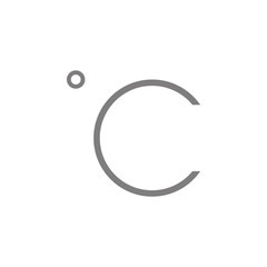 c degree icon. Web element. Premium quality graphic design. Signs symbols collection, simple icon for websites, web design, mobile app, info graphics