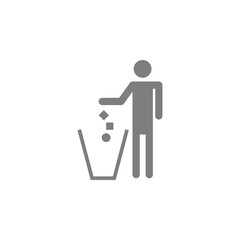 throw garbage icon. Web element. Premium quality graphic design. Signs symbols collection, simple icon for websites, web design, mobile app, info graphics