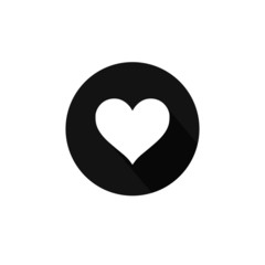 Heart icon, love symbol, isolated vector