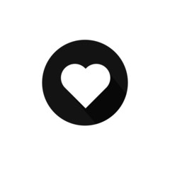 Heart icon, love symbol, isolated vector