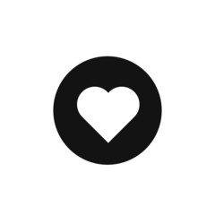 Heart icon, love symbol, isolated vector