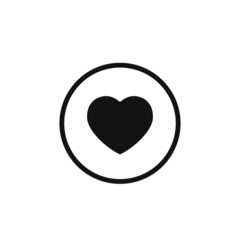 Heart icon, love symbol, isolated vector