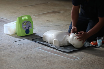 Rescue and  first aids training CPR and AED
