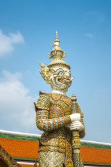 Giant guardian statue in Wat Phra Kaew