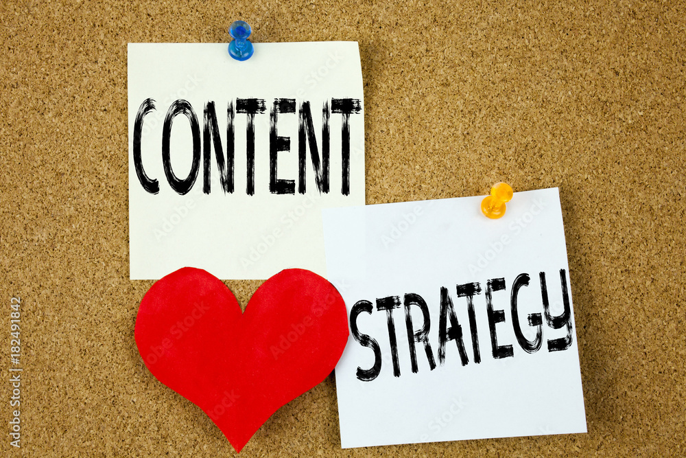 Poster conceptual hand writing text caption inspiration showing content strategy concept for network websit