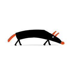 Cute dachshund dog, sketch for your design