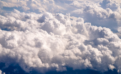 Sky and clouds from a plane over Spain 