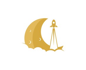 Rocket moon logo