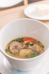 Spicy soup with pork ribs