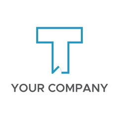 Initial letter T logo home and interior sketches