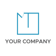 Initial letter U logo home and interior sketches