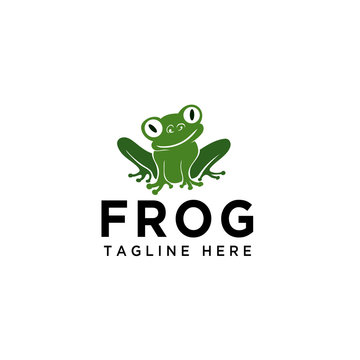 Stand fun frog logo