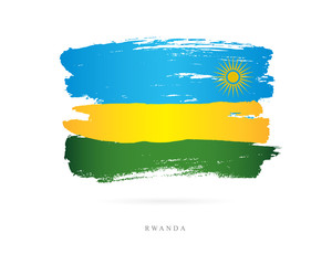 Obraz premium Flag of Rwanda. Abstract concept