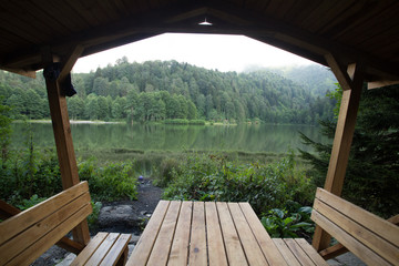 Landscape view of Karagol (Black lake) in Savsat,Artvin,Turkey