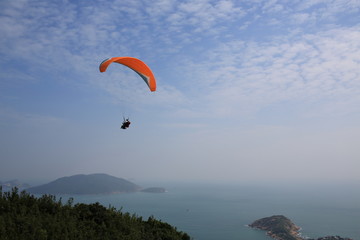 Cirrocumulus cloud in good weather in hong kong