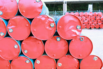 old red oil barrell in the dock background crude oil price in hong kong china