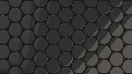 Blank black badge on black background