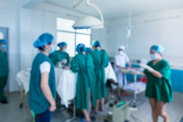 blur operating room background