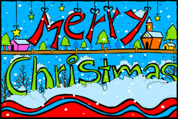 Merry Christmas and Happy New Year Holiday greetings background