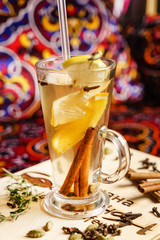 winter tea with cinnamon