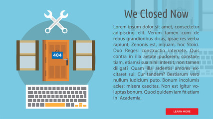 We Closed Now Conceptual Banner