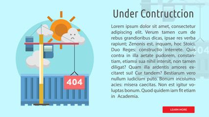 Naklejka premium Under Constructcion Conceptual Banner