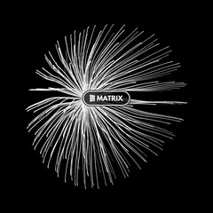 Naklejka premium Array with dynamic particles. 3d futuristic technology style. Abstract background. Vector illustration.