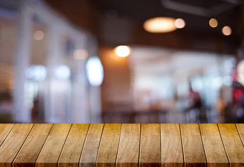 can used for display  your products on Empty  wooden table blurred background selective focus