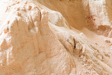 sand in construction site workplace building