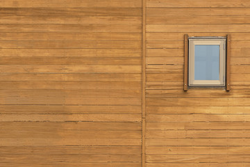 Obraz na płótnie Canvas awning window on exterior of wooden house
