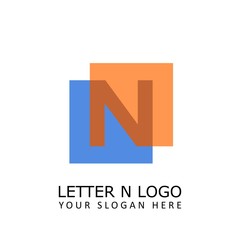 Fototapeta premium letter n double light logo