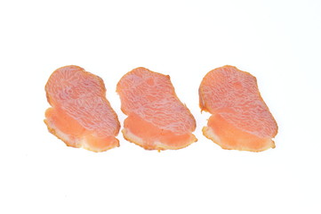 Smoked meat isolated on a white background