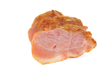 Smoked meat isolated on a white background