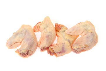 chicken neck on white background