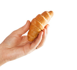 fresh croissant isolated