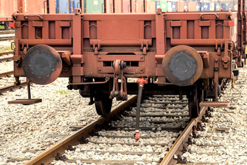 Naklejka premium Old railway cargo wagon 2