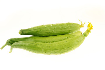 White background of cucumber