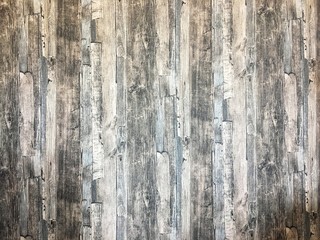 Obraz premium Close up of gray wooden fence panels 