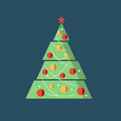 christmas tree vector icon