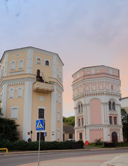 Two Old towers in Grodno, Belarus