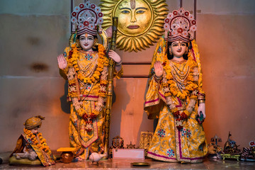 Rama and Sita figures interior decoration