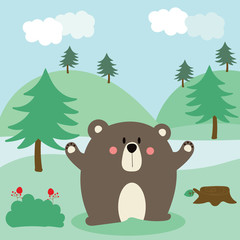 cute  bear vector