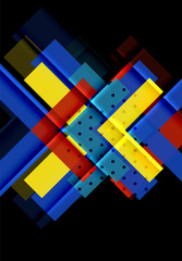 Color arrows on black background