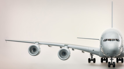 Obraz premium Przód samolotu. Renderowania 3D i ilustracji.