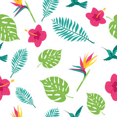 Floral tropic seamless pattern