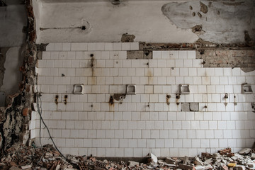 Abandoned building interior